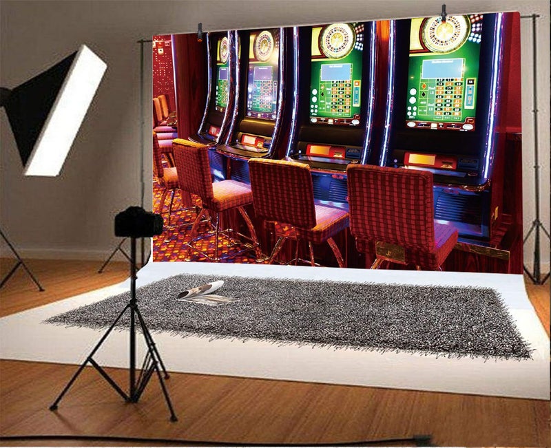 Yeele 7x5ft Gaming Slot Machines Backdrop Luck Play Game Casino Gamble Game Hall Background for Photography Las Vegas Adult Photo Portrait Shoot Vinyl Studio Props - Image 1